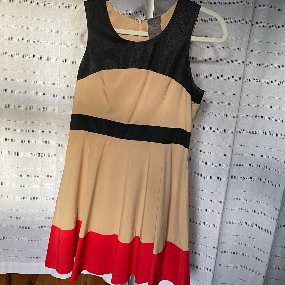 Fit and Flare Colorblock Dress size L